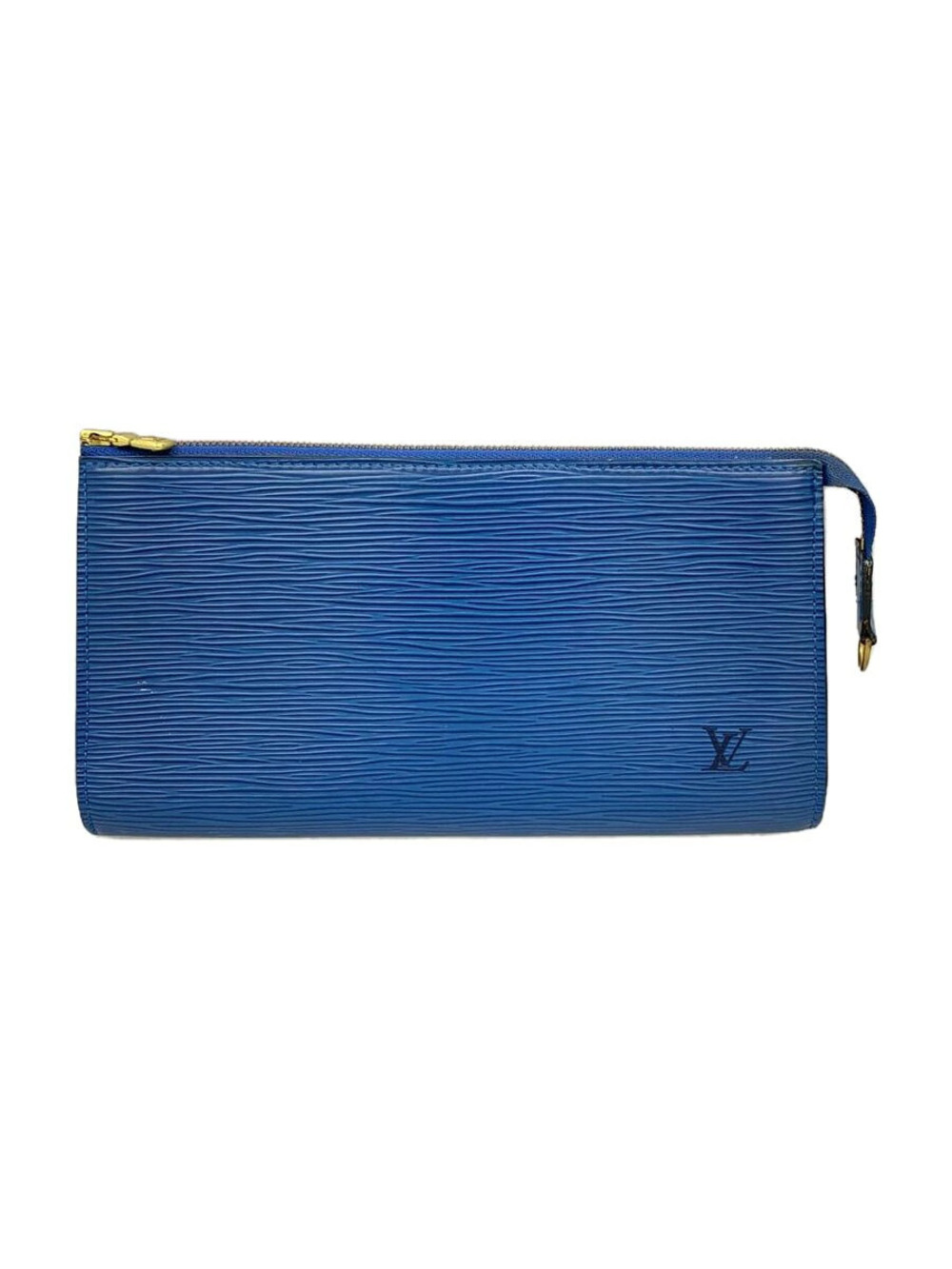 LOUIS VUITTON Pochette Accessoires Epi Leather Blue
